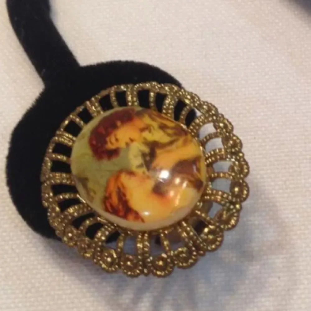 Vintage Victorian Fragonard Courting Scene Earrings